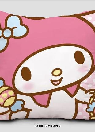 Подушка бамбукова 50×50 з велюровою наволочкою та принтом 2820027065