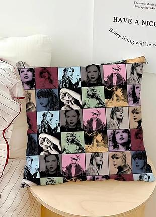 Подушка бамбуковая 50×50 с велюровой наволочкой и принтом 2820027873