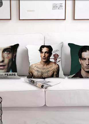 Подушка бамбукова 50×50 з велюровою наволочкою та принтом 2820027150