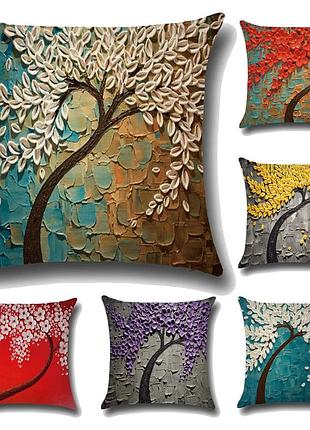 Подушка бамбуковая 50×50 с велюровой наволочкой и принтом 2820025203