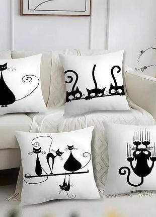 Подушка бамбуковая 50×50 с велюровой наволочкой и принтом 2820028319