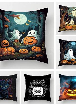 Подушка бамбукова 50×50 з велюровою наволочкою та принтом 2820028285