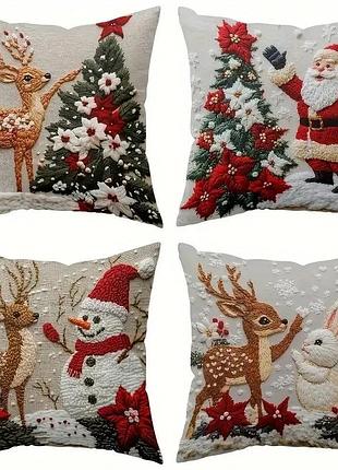 Подушка бамбуковая 50×50 с велюровой наволочкой и принтом 2820029215