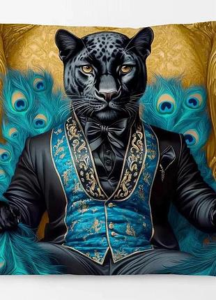 Подушка бамбукова 50×50 з велюровою наволочкою та принтом 2820027772