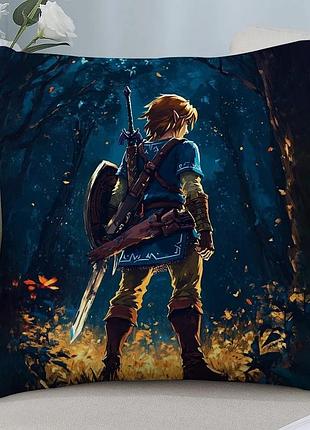 Подушка бамбукова 50×50 з велюровою наволочкою та принтом 2820028300