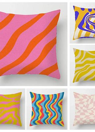 Подушка бамбуковая 50×50 с велюровой наволочкой и принтом 2820031268