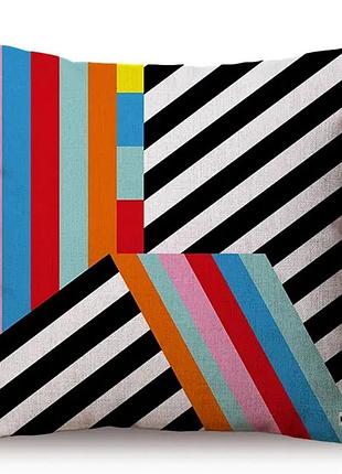 Подушка бамбуковая 50×50 с велюровой наволочкой и принтом 2820031308