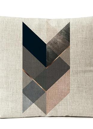 Подушка бамбуковая 50×50 с велюровой наволочкой и принтом 2820029199