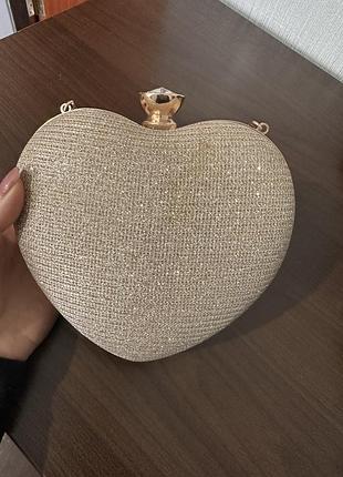 Сумочка сердечко золота