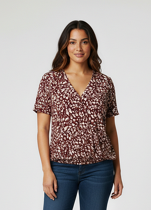 Блуза футболка визкоза имитация запах