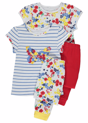 Пижама на девочку трикотаж поштучно и комплектом george