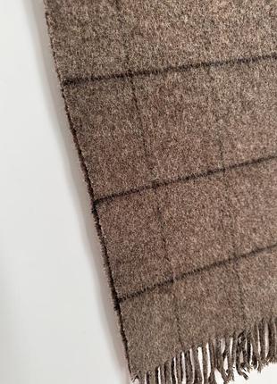 Шоколадний теплий мохеровий шарф