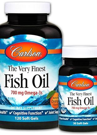 Рыбий жир, carlson labs, 1000 мг, 120+30 капсул