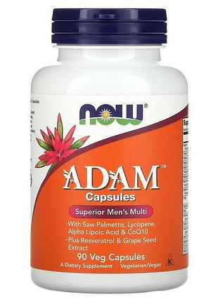 Адам витамины для мужчин, adam superior men's multi, now foods, 90 капсул