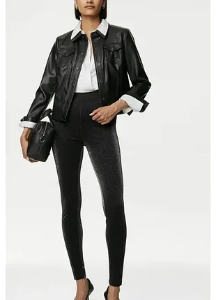 Чорні з блиском шимер лосіни