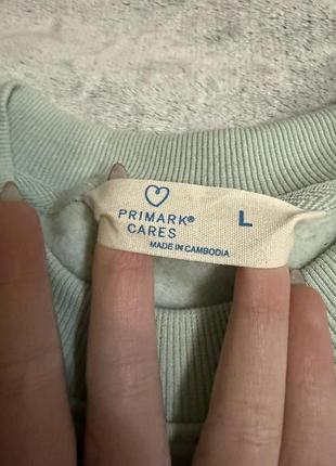 Стильний базовий світшот primark cares / оверсайз / мʼятний колір 2