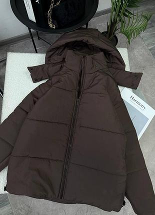 Жіноча тепла куртка пуховик плащівка дута дутік непродуваєма зимова утеплена