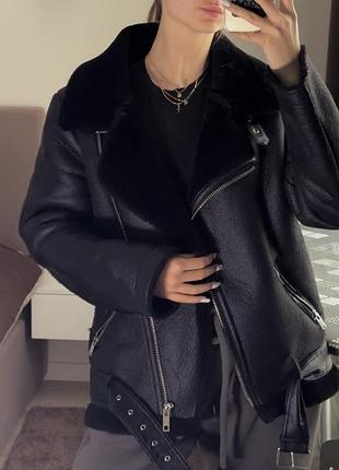 Чорна дублянка zara, розмір s