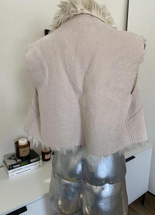 Хутряний жилет zara 4