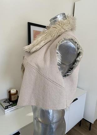Хутряний жилет zara 6