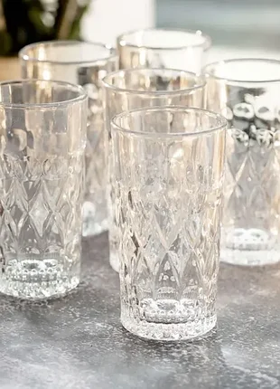 Набір склянок lirmartur гранованих 6 штук по 400 мл