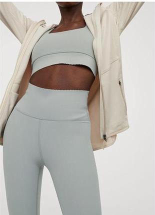 Легінси h&m сіро-зеленого кольору