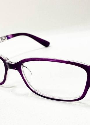 Очки женские корректирующие для зрения прямоугольные полупрозрачные в пластиковой оправе +1.75
