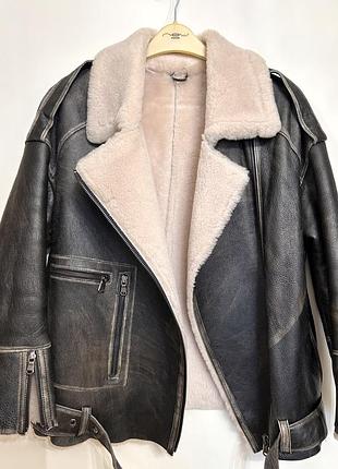 Дублянка натуральна шкіра та хутро