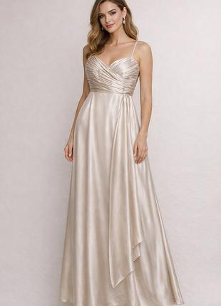 Елегантне , ніжне довге плаття, сукня з натурального шовку coast