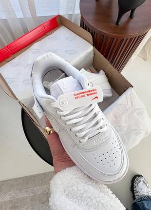 Женские кроссовки nike air force shadow "triple white” / smb+ 🔗 2