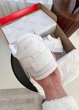 Женские кроссовки nike air force shadow "triple white” / smb+ 🔗 4