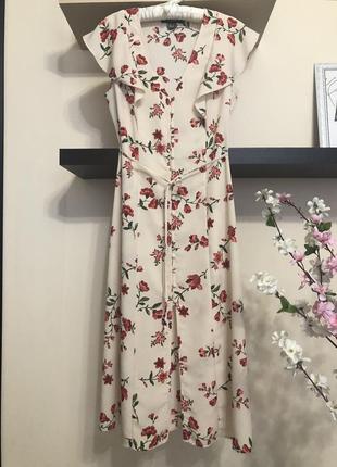 Очень нежное платье-халат с поясом