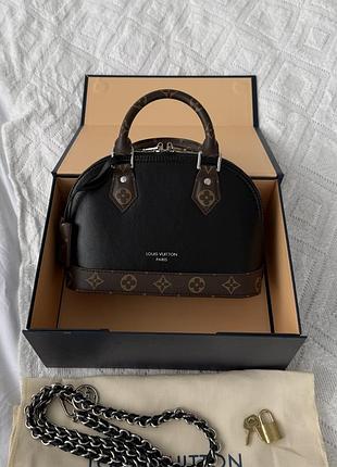 Шкіряна сумка alma  в канві монограм l