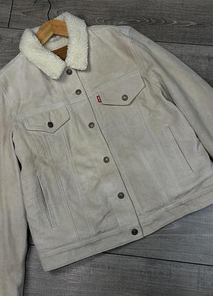 Оригінальна замшева куртка levi’s suede sherpa trucker jacket 2