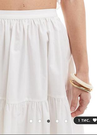 Хлопковая ярусная юбка asos 4