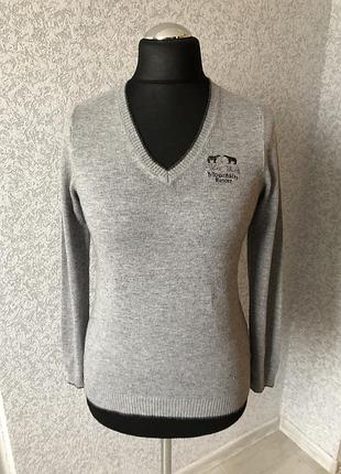 Чудесный, женский, серый кашемировый пуловер, свитер, кофта, присутствует лёгкая кошлатость.