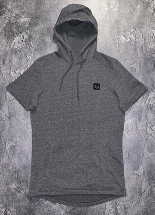 Under armour худі з коротким рукавом сірий m ідеал стан