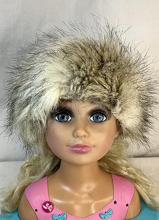 Винтажная меховая повязка на резинке vintage 2000s y2k slavic bimbo