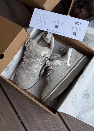 Жіночі уггі ugg lowmel sneaker grey трендові угг ловмел уги угі угги теплі зимові на овчині