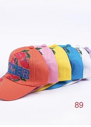 Кепка зі стразами 50-56 розмір бузковий, 50