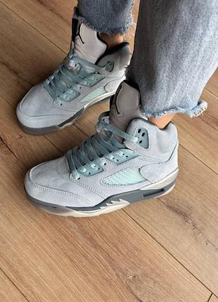Женские кроссовки jordan 5 retro blue bird w / smb+ 🔗 2