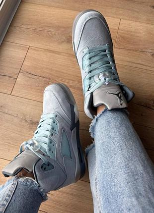 Женские кроссовки jordan 5 retro blue bird w / smb+ 🔗 3