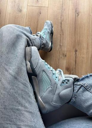 Женские кроссовки jordan 5 retro blue bird w / smb+ 🔗 5