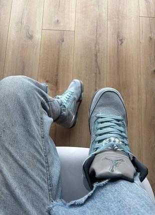 Женские кроссовки jordan 5 retro blue bird w / smb+ 🔗 6
