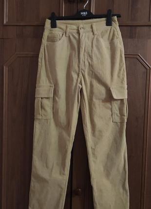 Брюки карго shein s, велюровые.