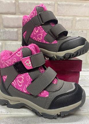 Зимові черевики на дівчинку 28-35 р 16.8-22 см