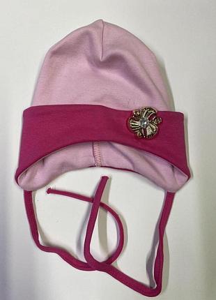 Трикотажная шапочка на девочку 0-2 года 36-44р 44