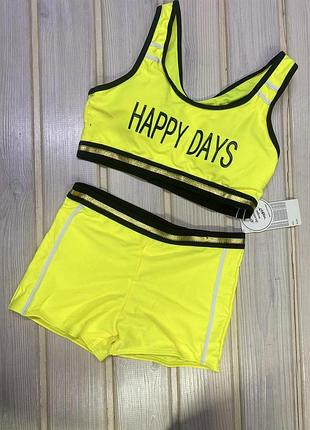 Купальник подростковый топ шорты 6-16 лет 116-176 рост 128