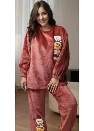 Піжама махрова на дівчинку 146-170 зріст № 427