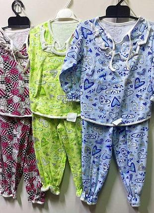 Піжама новорічна з начосом 86-98 зріст 104-116